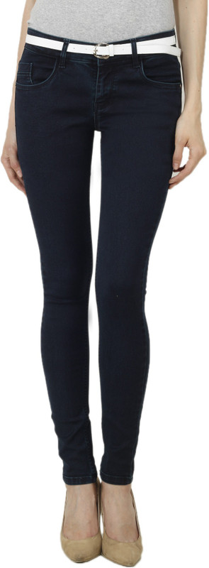 Spa Culture Regular Women Dark Blue Jeans