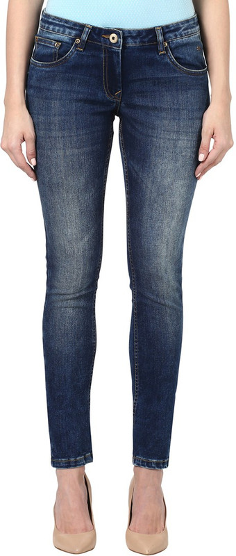 Park Avenue Skinny Women Dark Blue Jeans