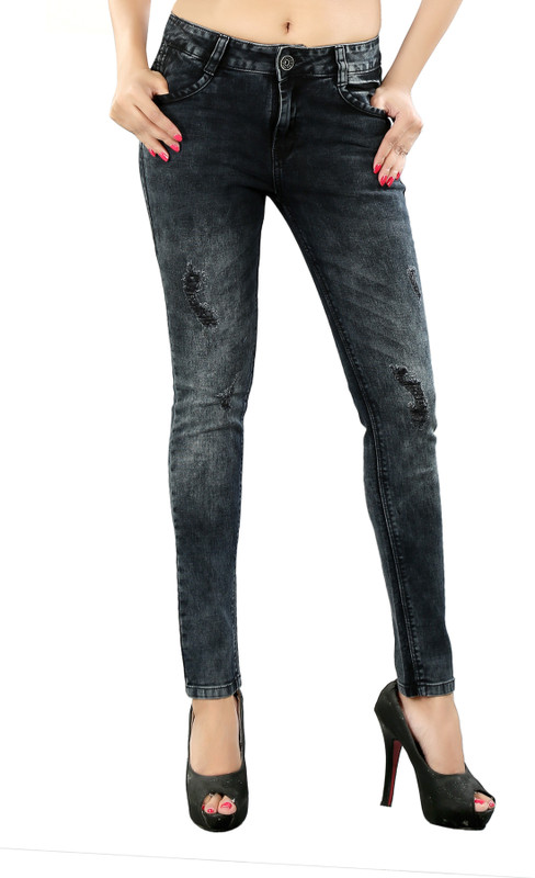 Fck-3 Skinny Women Black Jeans