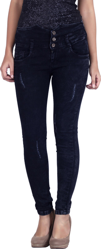 Bat Regular Women Black Jeans