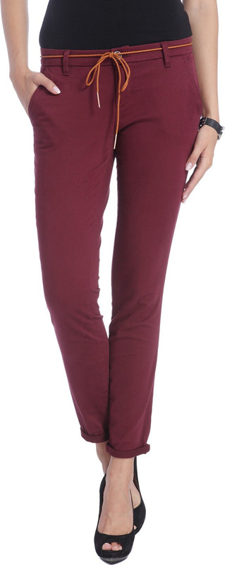 Only Slim Women Maroon Jeans
