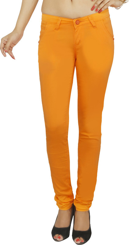 Present Jeans Slim Women Orange Jeans