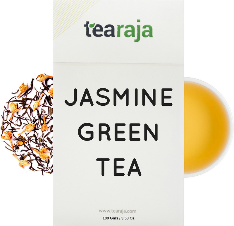 Tearaja Jasmine Blossom Green Tea Made with 100% Natural Jasmine Jasmine Tea(100 g, Vacuum Pack)