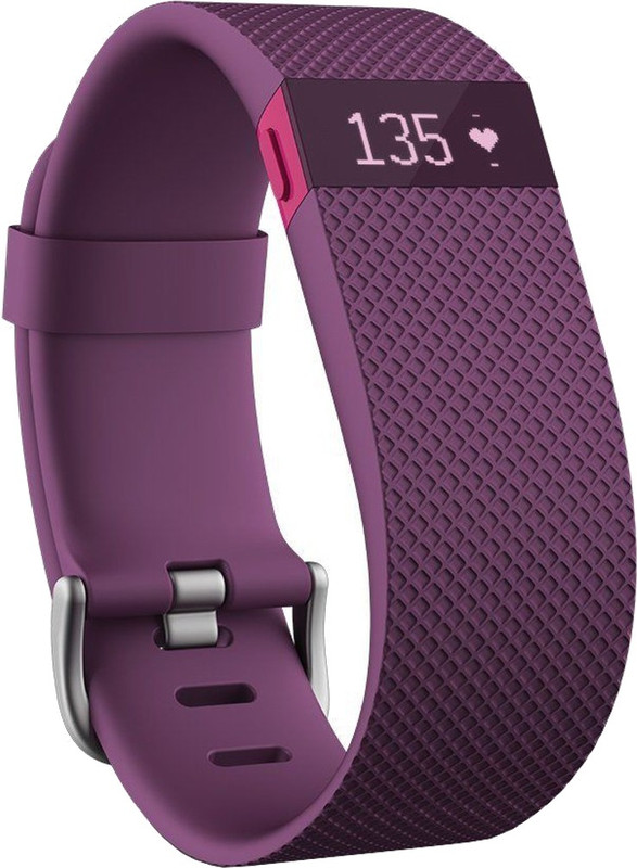 FITBIT Charge HR(Purple Strap, Size : Large)