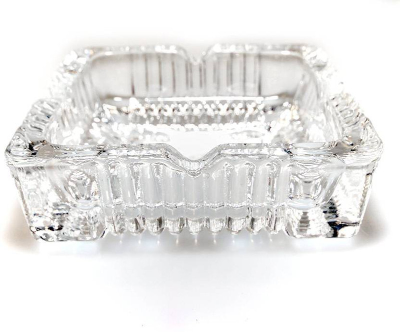 tranduious Ashtray Clear Glass Ashtray(Pack of 1)