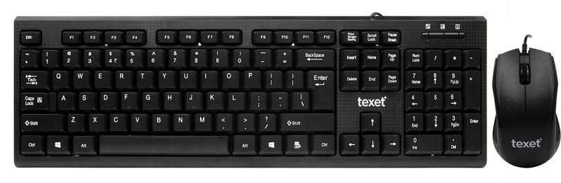 Texet V001WPS Wired Keyboard Mouse Combo Combo Set