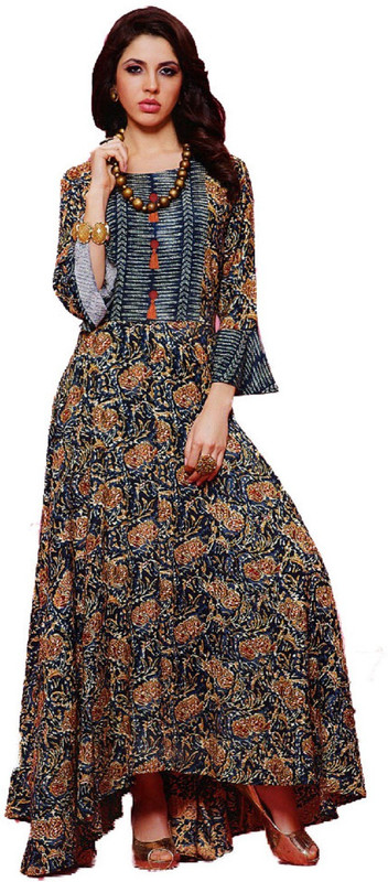 kajree Women Maxi Dark Blue Dress