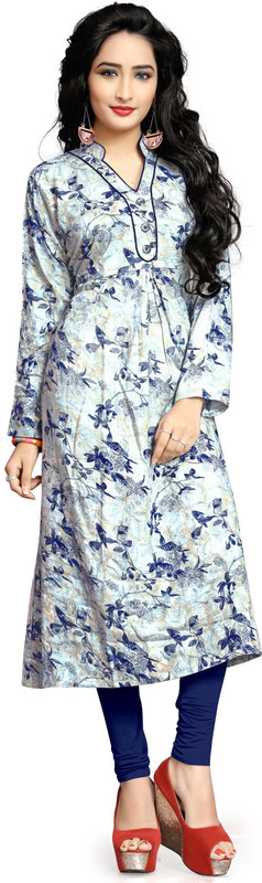 justkartit Festive & Party Printed Women Kurti(Multicolor)