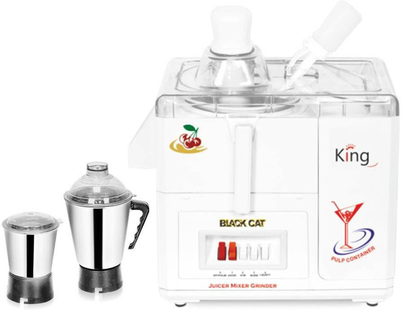 SE Black Cat King 500 W Juicer Mixer Grinder(White, 2 Jars)