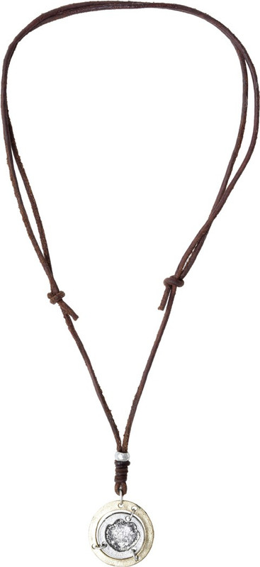 unknown by ayesha Mens Brown Pendant Necklace Leather Necklace