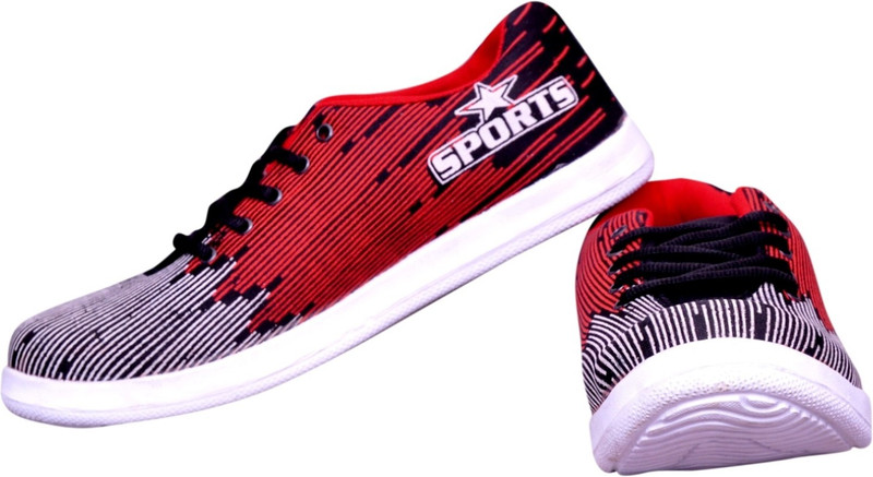 begone U Rddy Red Canvas Shoes For Men(Multicolor)