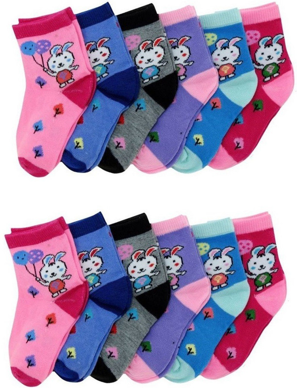 alnik Boys & Girls Animal Print Ankle Length(Pack of 12)