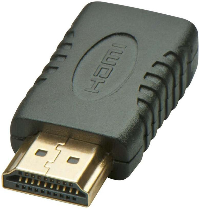 ReTrack Gold Plated HDMI Female To HDMI Male Connector Converte 0.3 m HDMI Adapter(Compatible with Gaming Console, Computer, TV, Black)