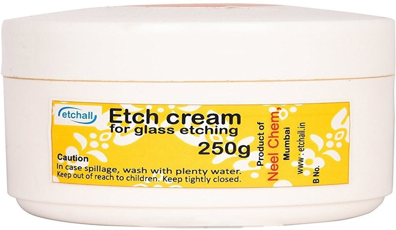 ETCHALL Cream For Glass Etching, decorative glass and mirror 250 gms