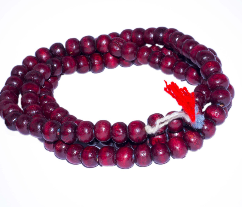 shri annapurna Annapurna Lal Chandan Mala | Wood Mala 108+1 Beads for Wear And Japa | 18 grams Wood Necklace
