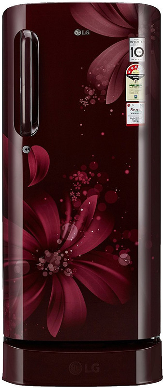 LG 190 L Direct Cool Single Door 3 Star Refrigerator with Base Drawer(Scarlet Aster, GL-D201ASAW) LG 190 L Direct Cool Single Door 3 Star Refrigerator with Base Drawer(Scarlet Aster, GL-D201ASAW)