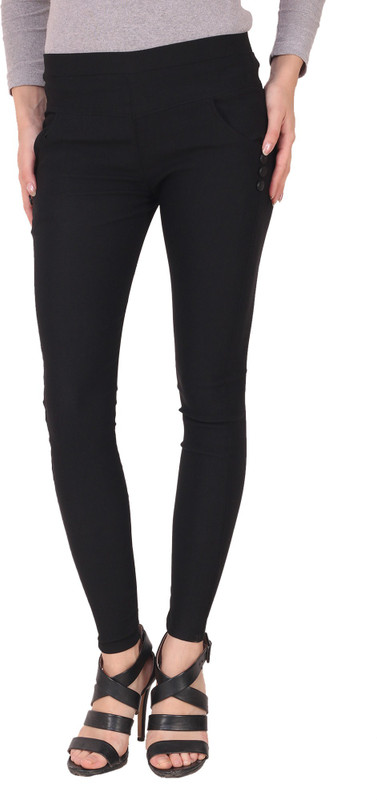 Manash Fashion Black Jegging(Solid) Manash Fashion Black Jegging(Solid)
