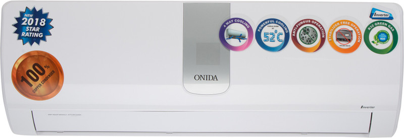 Onida 1 Ton 5 Star Split Inverter AC - White(IR125ONX, Copper Condenser)