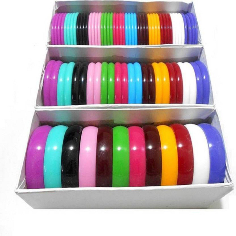 bestwebuy All in one Multicolors Bangles 5mm,10mm,20mm set - 3 full boxes set, size 2.8 medium