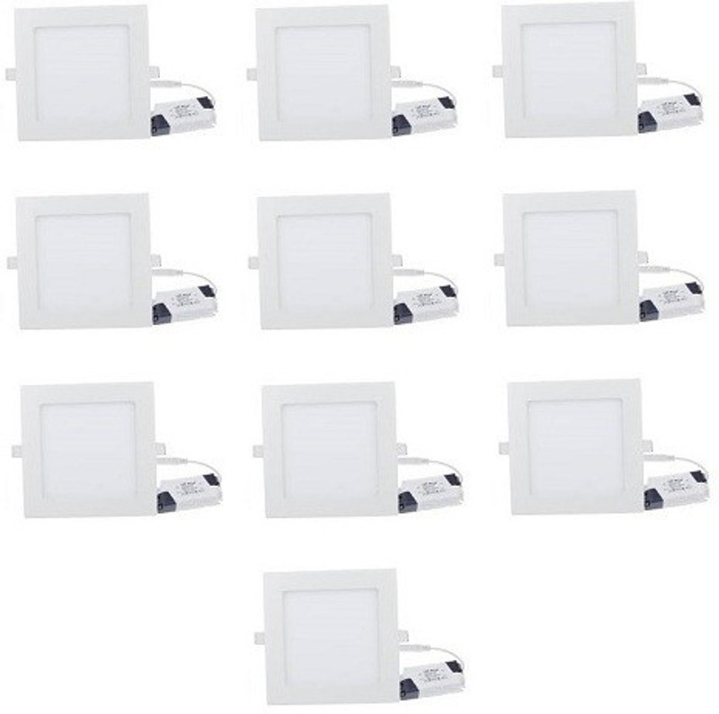 signature enterprise 15w Square led light pack of 10 Recessed Ceiling Lamp