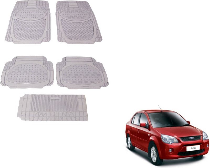 MOCKHE Rubber, Plastic Standard Mat For Ford Ikon(Clear)