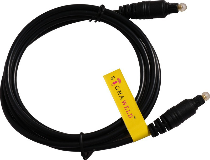 Signaweld Digital Optical Audio Toslink 1 m Network Cable(Compatible with dec, tv, audio video systems, Black)