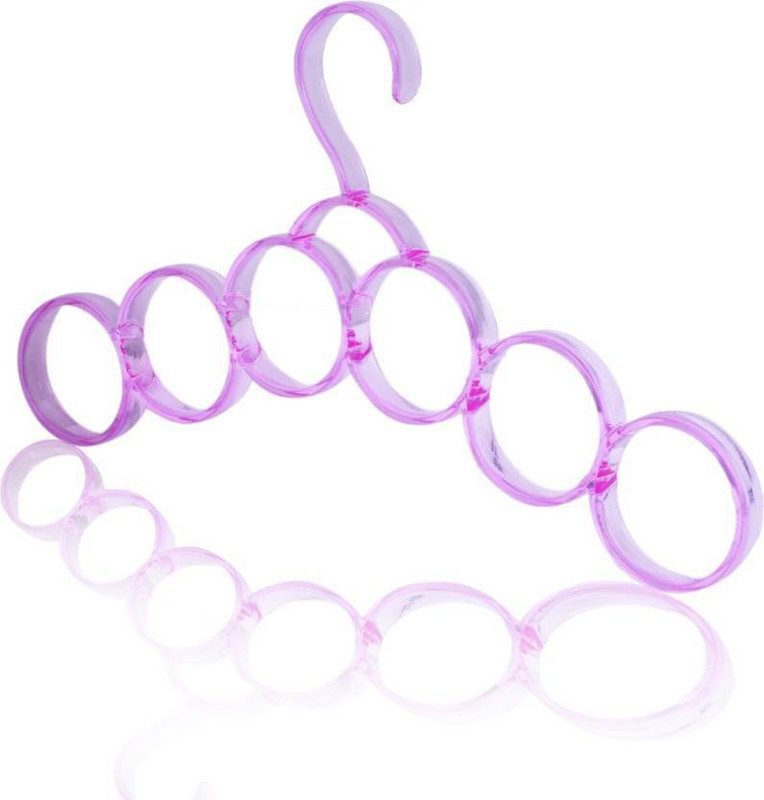 kanha Single line acrylic hanger Plastic Ring Hanger for Scarf, Shawl, Tie, Belt, Closet Accessory Wardrobe Organizer Scarf Organizer