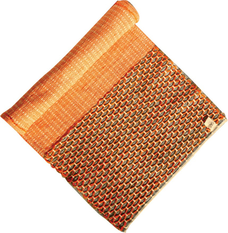 deivee Cotton and Jute Mat Orange 3.5 mm Yoga Mat