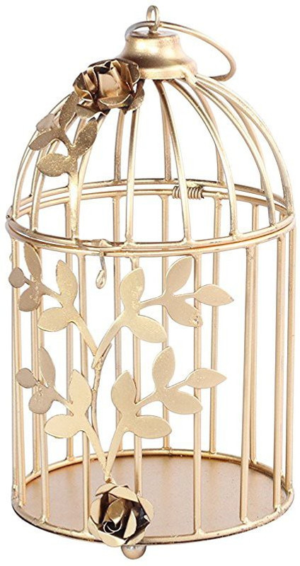 lalji handicrafts Iron 1 - Cup Tealight Holder(Gold, Pack of 1)