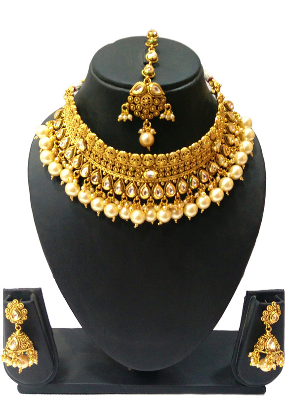 beauty plus collection Brass Jewel Set(Gold)