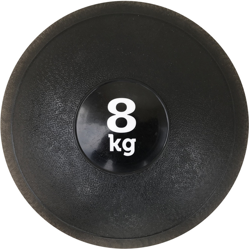 KOBO 8 Kg Slam Ball (DEAD BOUNCE)- Classic , Strength & Conditioning Cross Training WODs, Plyometric & Core Training, Squats, Lunges, Wall Exercises Medicine Ball(Weight:  8 Kg, Black)