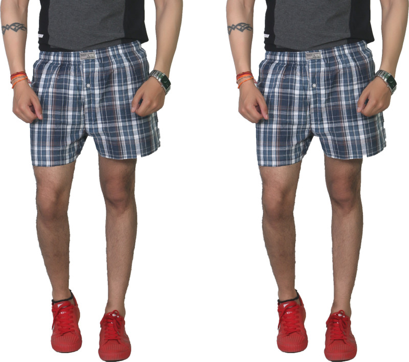 canoe Checkered Men Boxer(Pack of 2)