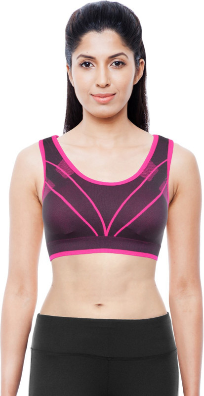 surgefast fitness bySurgefast Fitness SF-10-13-000027-M-PNK-SGC Women Sports Lightly Padded Bra(Black)