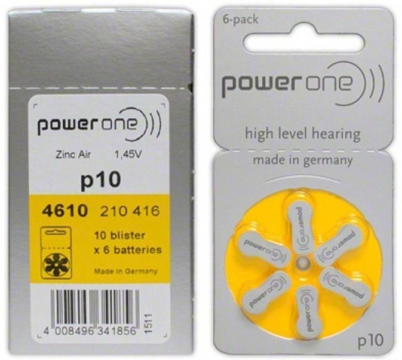 Power One Hearing Aid Battery (120pcs) p10 Camera Battery Charger(Silver)