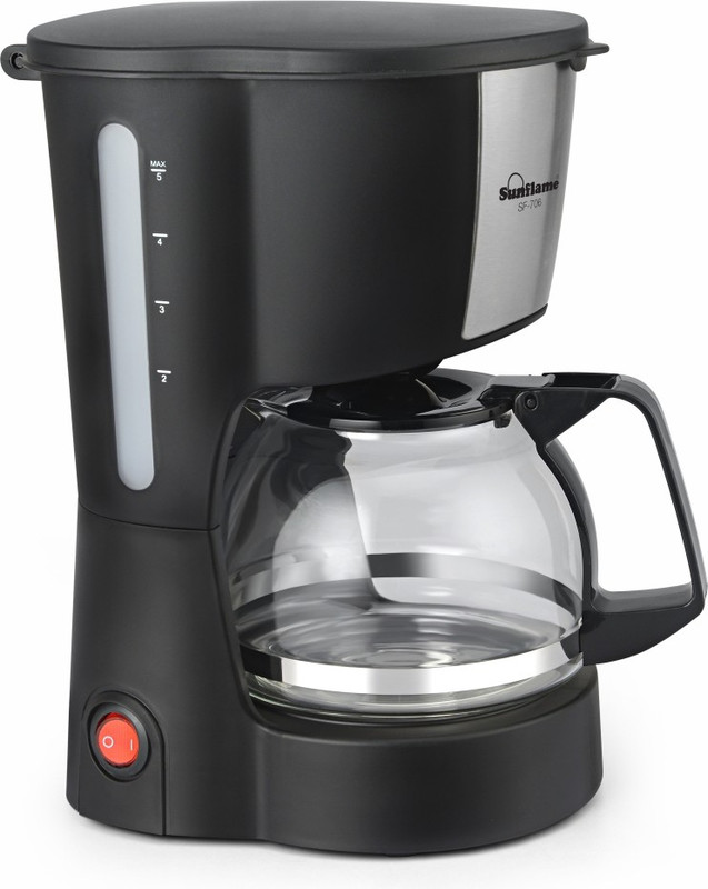 Sun Flame SF-706 4 Cups Coffee Maker(Black)