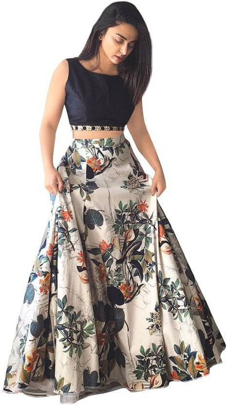 crezz n world Digital Print Semi Stitched Lehenga Choli(Multicolor)