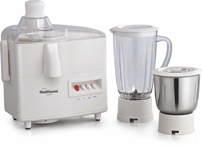 Sunflame STAR 2 JARS STAR 450 W Juicer Mixer Grinder(White, 2 Jars)