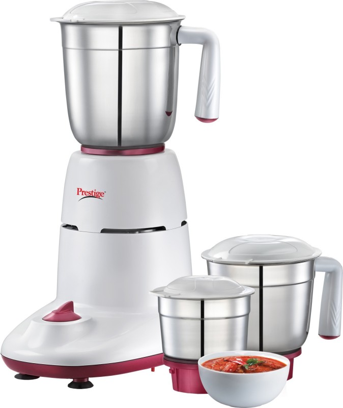 Prestige hero 550 50 550 W Juicer Mixer Grinder(white & cherry, 3 Jars)