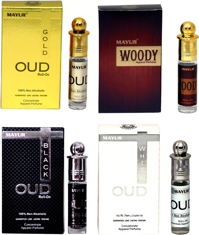 Mayur Oud Special Combo (4Pcs Of 8ml) Floral Attar(Oud (agarwood))