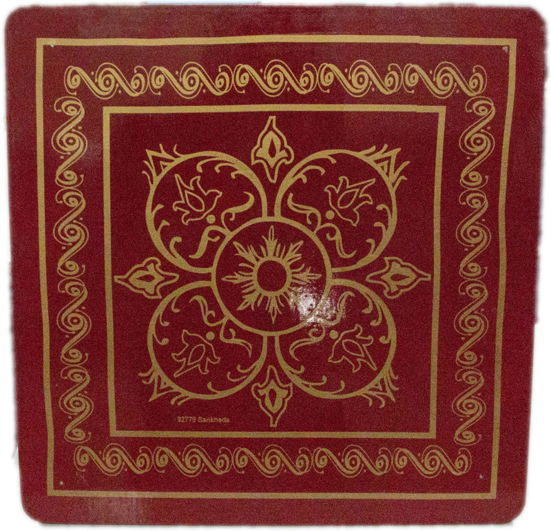shri annapurna Annapurna: Handcrafted Decorative Sankheda Puja Bajot | Table | Chowki | Ganpati sinhasan | Pooja item | Indian Religious Chaurang | Patla | Matrial : Wood. Wood All Purpose Chowki(Maroon, Pack of 1)