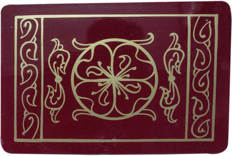 shri annapurna Handcrafted Decorative Sankheda Puja Bajot | Table | Chowki | Ganpati sinhasan | Hindu Pooja item | Indian Religious Chaurang | Patla | Matrial : Wood Wood All Purpose Chowki(Maroon, Pack of 1)
