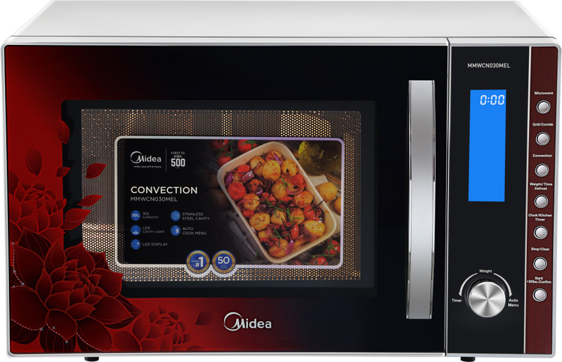 Midea 30 L Convection Microwave Oven(MMWCN030MEL, Red) RS.8799 (45.00% Off) - Flipkart