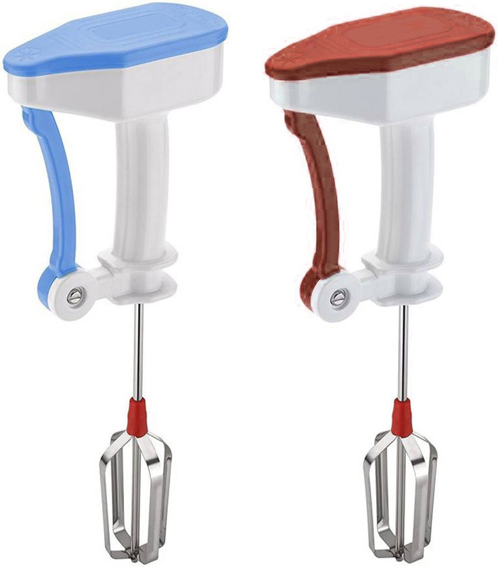 Maahiya Enterprise Churning: (milk shake, lassi, butter milk etc.) Liquidising: (Soups, Dal etc.) Beating: (Cream, Eggs etc.) Power Free Hand Blender 0 W Hand Blender(Blue, Brown)