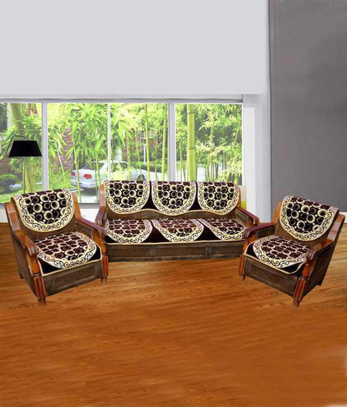 vrinda home decor Cotton Sofa Cover(multicolour Pack of 6)