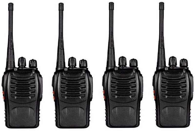 spydo Baofeng Bf-888S 4 Walkie Talkie Set UHF 400-470MHz 5W TOT VOX Portable Two Way Radio Transceiver Walkie Talkie(Black)