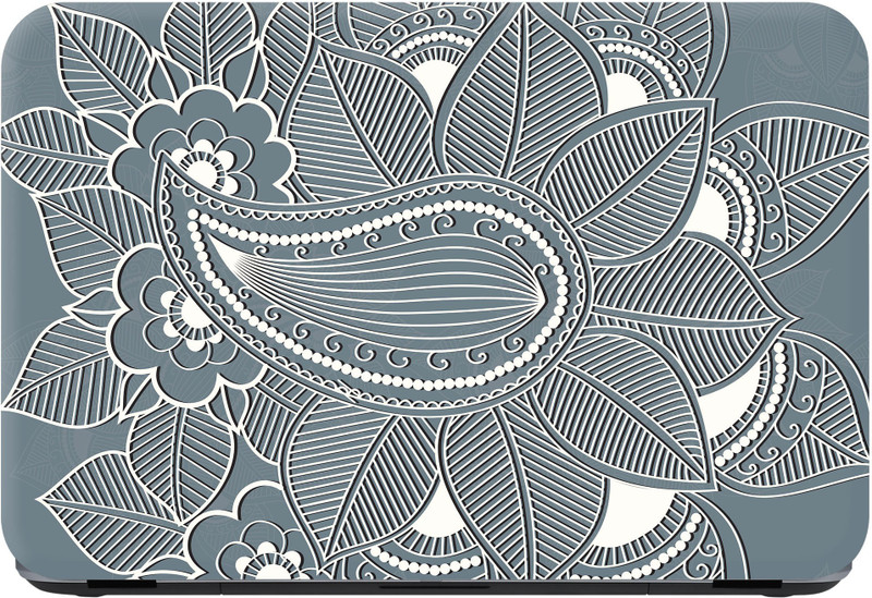 Flipkart SmartBuy black drawn mandala Premium LG Vinyl (matte) Laptop Decal 15.6