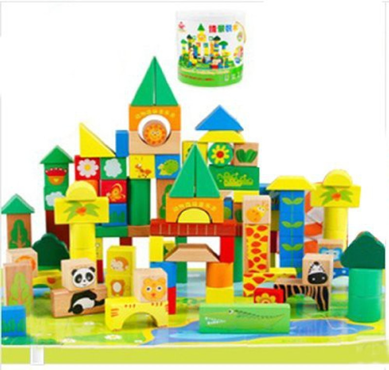 xiaopingshop Animal Story Scene Simulation Parent-Child Type Of Toy Building Blocks(Multicolor)