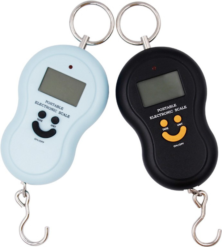 MANOGYAM Mini Portable Digital Kitchen/Luggage Hanging LED Smiley Weighing Scale(SET OF 2) Weighing Scale(Multicolor)