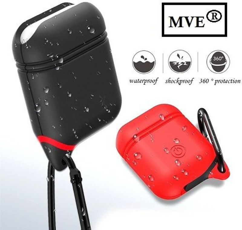 MVE Sleeve for Apple Aipods(Black, Waterproof, Flexible Case)
