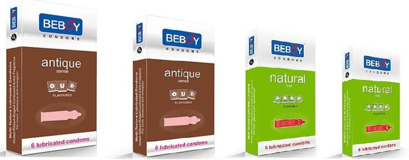 beboy Paan & Oud Flavoured Men's Condom(Set of 4, 24S)
